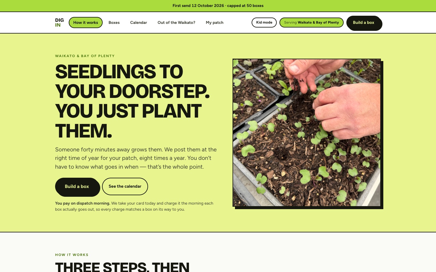 The Dig In homepage