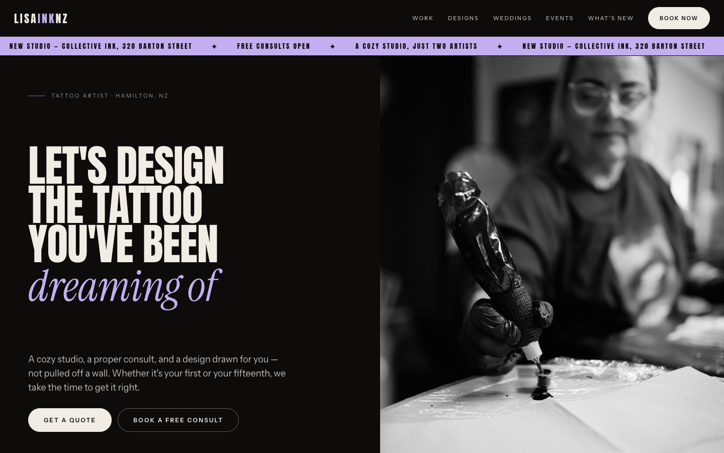 The Lisainknz homepage